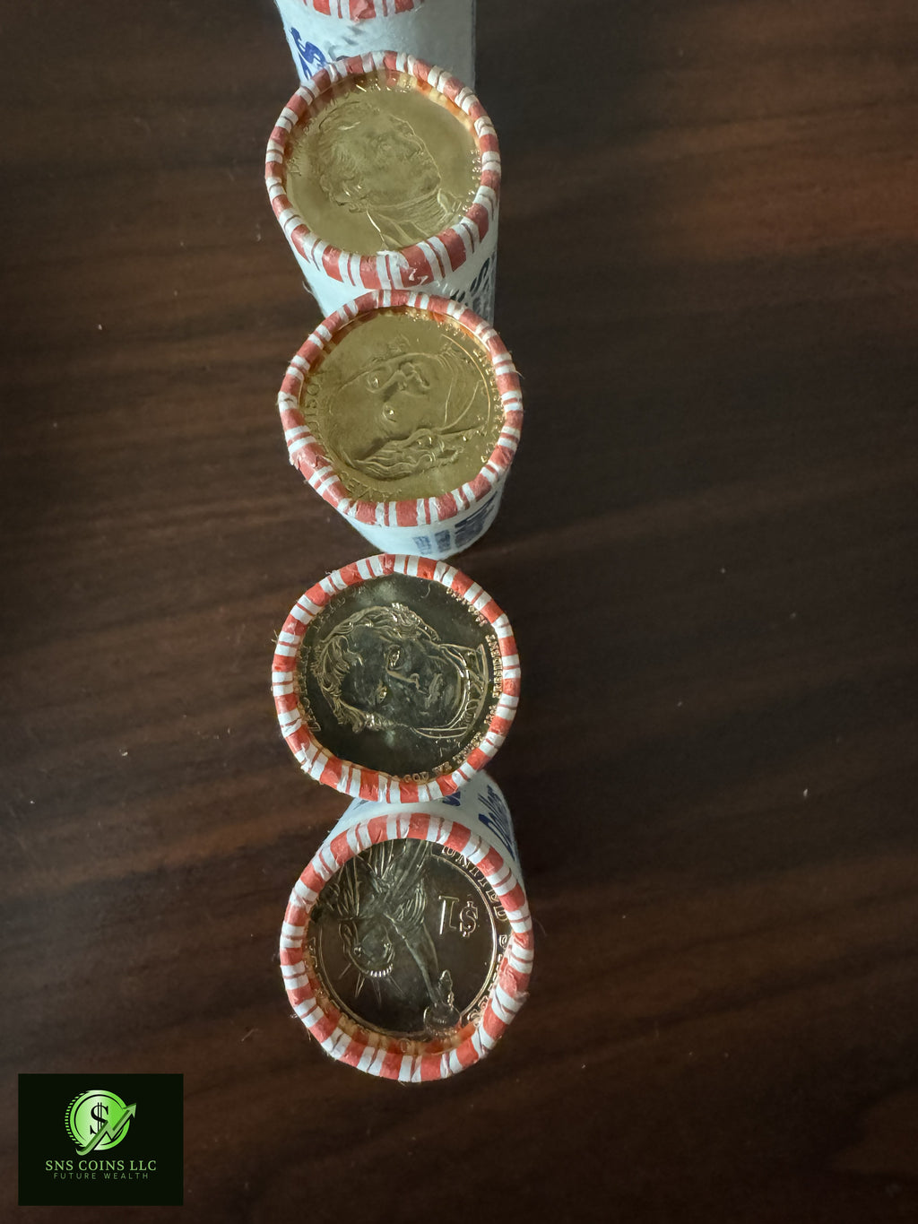 (1 Lot) 6 Sealed Presidential Dollar Rolls 2007–2011 – 150 Uncirculated Coins