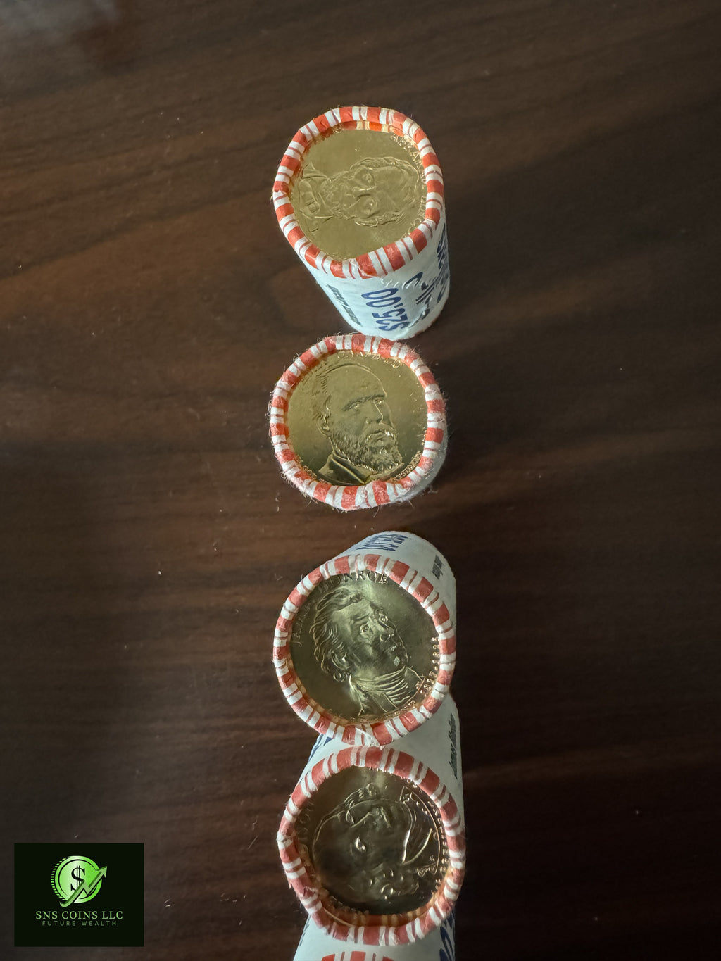 (1 Lot) 6 Sealed Presidential Dollar Rolls 2007–2011 – 150 Uncirculated Coins