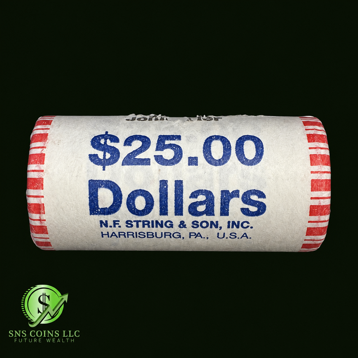 (1) John Tyler Presidential Dollar Sealed Roll - 25 Uncirculated Coins