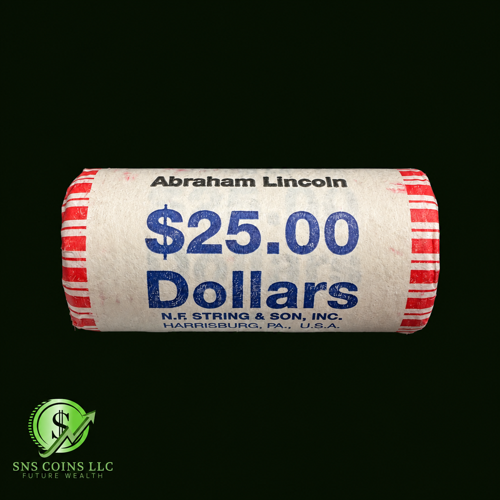 (1) Abraham Lincoln Presidential Dollar Sealed Roll - 25 Uncirculated Coins