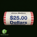 (1) James Madison Presidential Dollar Sealed Roll - 25 Uncirculated Coins