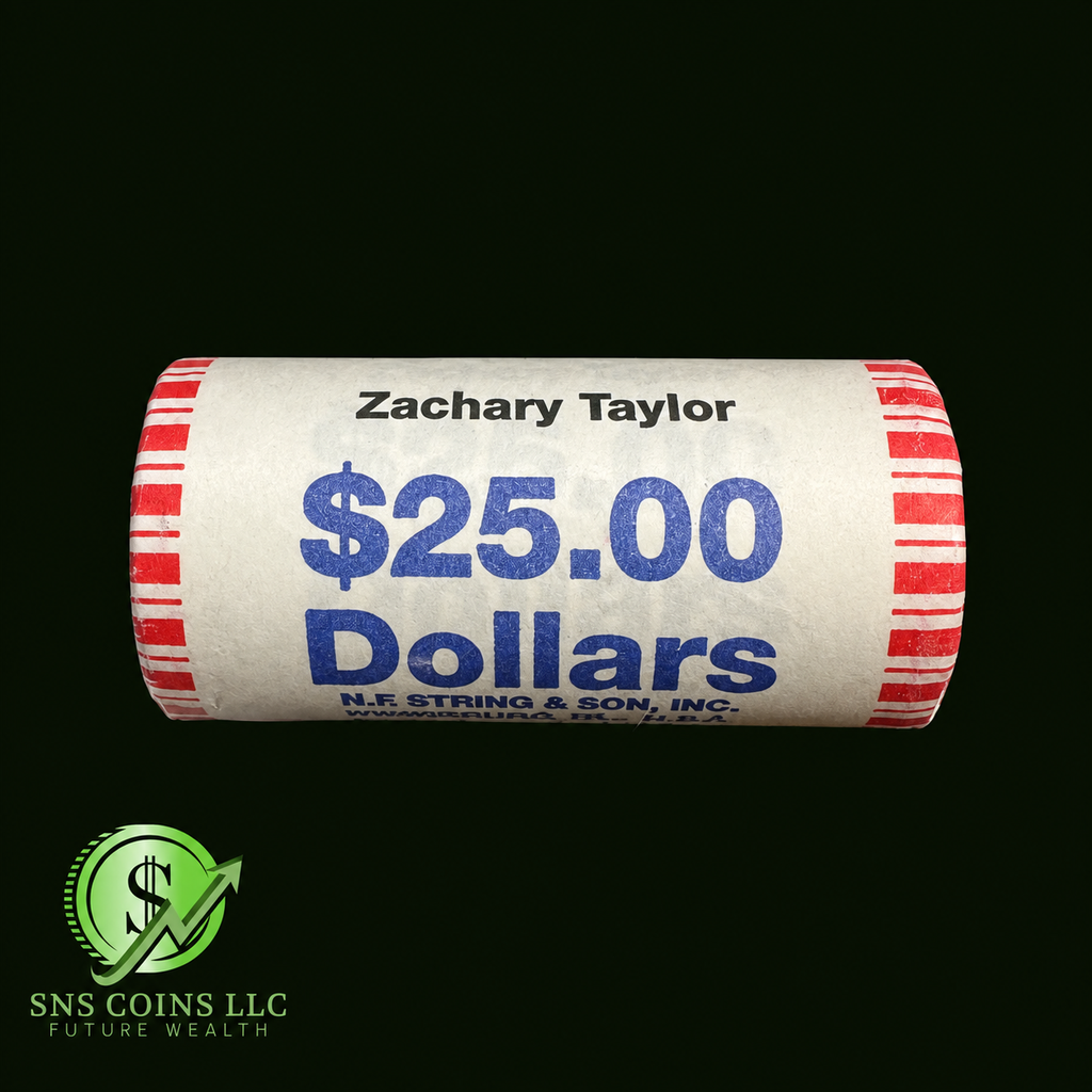 (1) Zachary Taylor Presidential Dollar Sealed Roll - 25 Uncirculated Coins