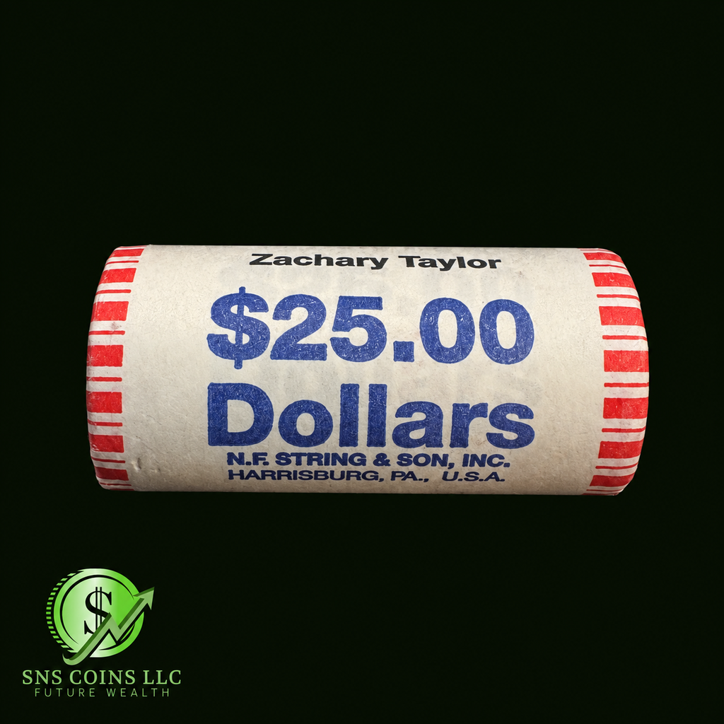 (1) Zachary Taylor Presidential Dollar Sealed Roll - 25 Uncirculated Coins