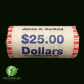 (1) James A. Garfield Presidential Dollar Sealed Roll - 25 Uncirculated Coins