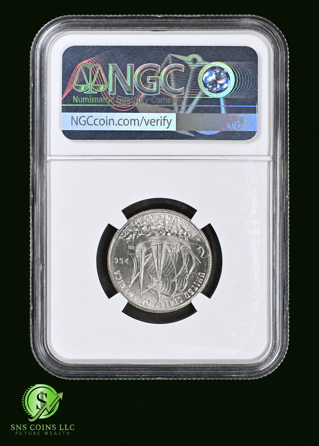 (1) 2026-P Mayflower Compact Semiquincentennial Quarter – NGC MS 67 Obverse Struck Thru Mint Error